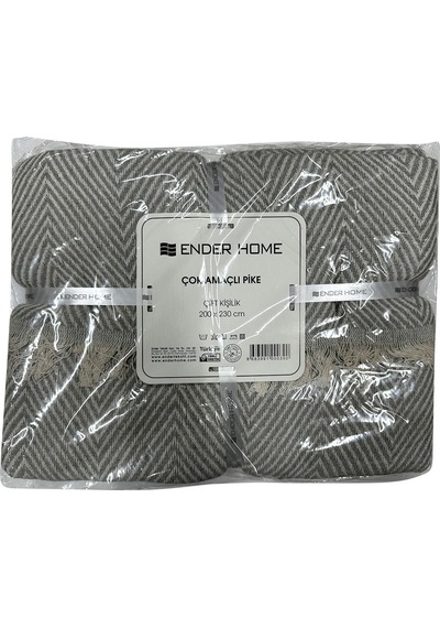 Ender Home Zigzag Desenli Çift Kişilik Pike 200 X 230 Cm 5 Adet Renkli