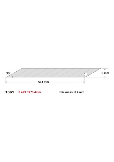 1361 Maket Bıçağı Yedeği 30 Dar 10'lu