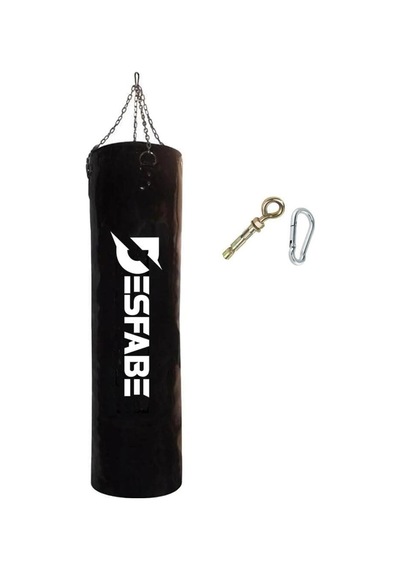 Desfabe Boxing Star 120x32 Cm Zincirli Boks Kum Torbası Siyah+askı Aparatı Çok Renkli
