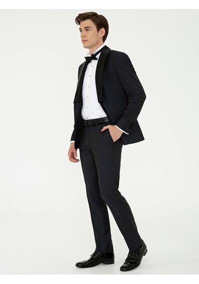 Cacharel Siyah Slim Fit Smokin Damatlık