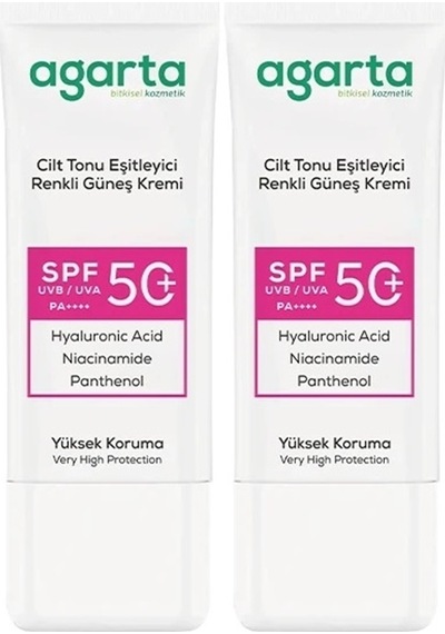 Agarta Cilt Tonu Eşitleyici Kapatıcı Etkili Güneş Kremi 50 Ml