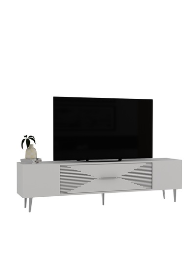 Motif Tv Sehpası Tv Ünitesi 150 Cm Beyaz Gümüş