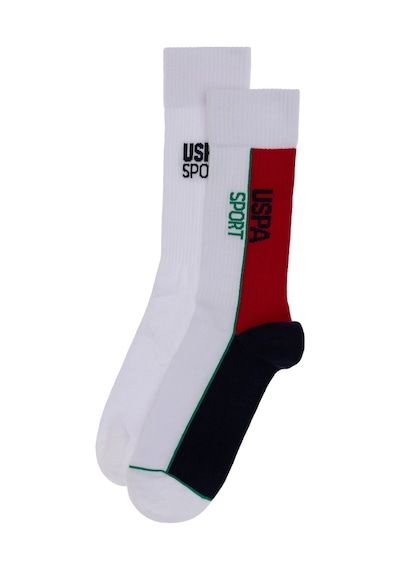 U.S. Polo Assn. U.s. Polo Assn. Erkek 2'li Çorap Sıpel Beyaz