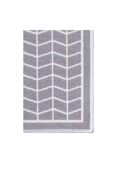 Baklava Doğal Pamuklu 2'li Banyo Paspas Seti 60x100-50x60 Cm - Gri Gri