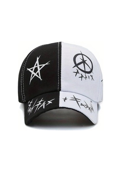 Valkyrie Trucker Şapka Unisex Metal Tokalı Ayarlanabilir Beyzbol Siyah Beyaz