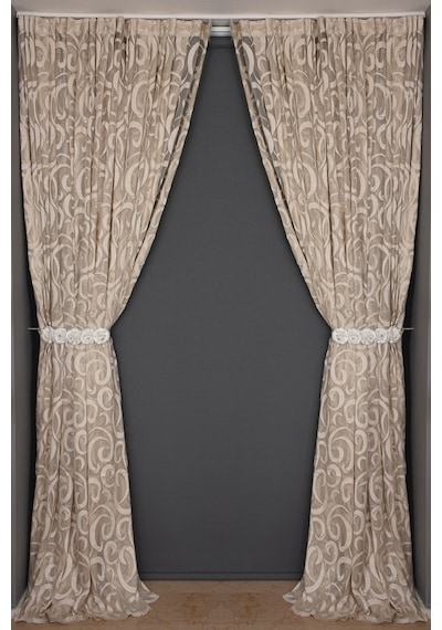 Ay Modeli Vizon Renk Hazır Dikilmiş Pileli Fon Perde 300x260 Cm Ay Modeli Vizon Renk Hazır Dikilmiş Pileli Fon Perde 300x260 Cm