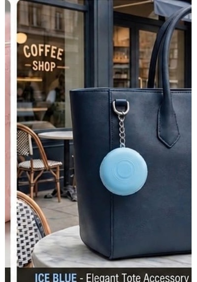 Macaron Clicker Charm Anahtarlık Açık Mavi