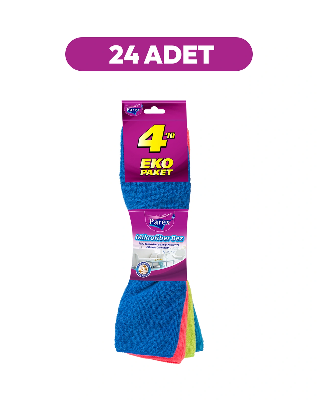 Mikrofiber 4'lü Temizlik Bezi 24 Paket Diğer