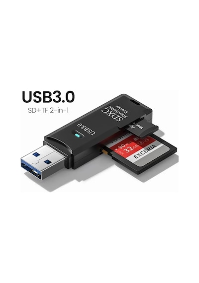 2'si 1 Arada Usb 3.0 Micro Sd/tf Kart Okuyucu, Veri Aktarım Adaptörü
