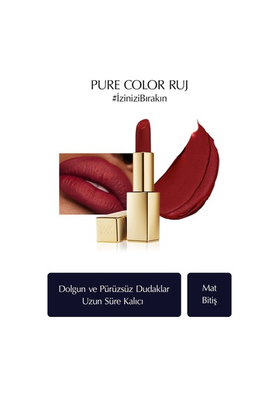 Estee Lauder Pure Color Matte Lipstick Ruj 689 Dark Desire