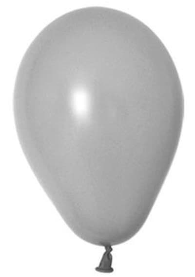 5 İnç Gri Mini Balon 10 Adet