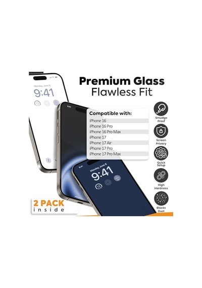 Pro Max İle Uyumlu Hayalet Privacy Temperli Cam Easy Fix Kolay Kurulum Serisi Yüksek Kaliteli Ekran Koruyucu