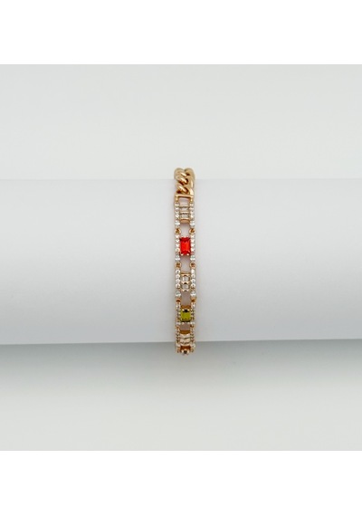 18k Rose Gold Plated Luna Baget Bileklik Rose Gold