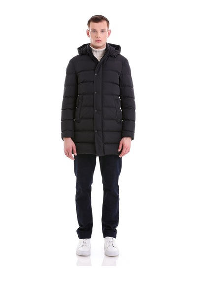 Hatemoğlu Lacivert Slim Fit Hakim Yaka Kapüşonlu Basic Kaban 22232023A008 Lacivert Hatemoğlu Lacivert Slim Fit Hakim Yaka Kapüşonlu Basic Kaban 22232023A008 Lacivert