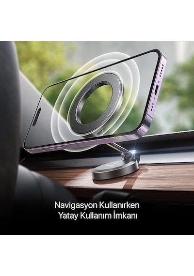 Fenomen Araç Tutucu Süper Ağır Metal 3m Taban Bantı Kutuda Yedek Taban Bantı Ve 2 Adet Yedek Metal Halka 360 Derece Tam Tur Dönebilir Katlanabilir Masa Gibi Yüzeylere De Uygun Telefon Tutucu Ve Stand