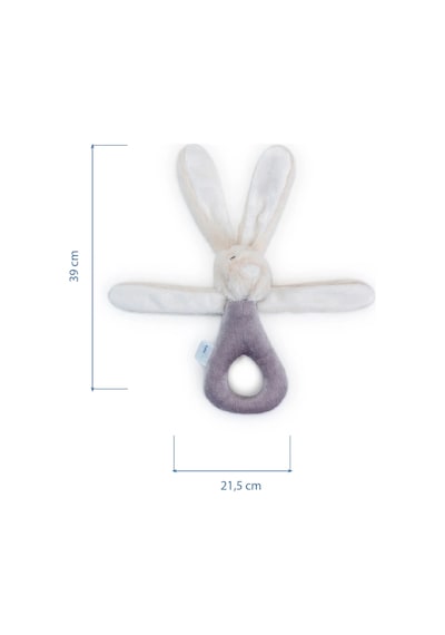 Babyjem Tutmalı Çıngıraklı Mini Peluş Tavşan Taş 842