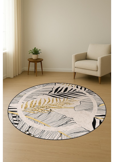 Dijital Baskı Modern Kaymaz Taban Halı H0306 Renkli