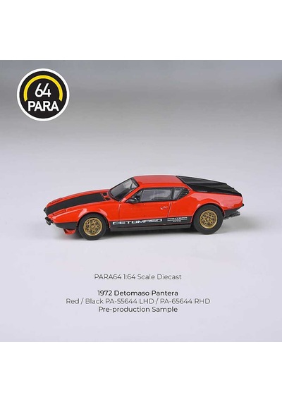 Para64 Detomaso 1972 Pantera Red Black Lights Down Lhd Pa-55644 Çok Renkli