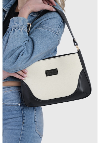 Housebags Siyah Ayarlanabilir Omuz Askılı Vintage Bag Kanvas Siyah