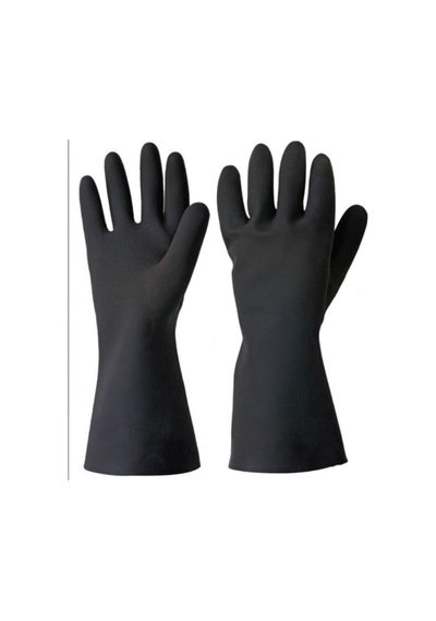 Starline Flb2812 Kimyasal Doğal Kauçuk Eldiven Siyah 32cm No:8 Gri