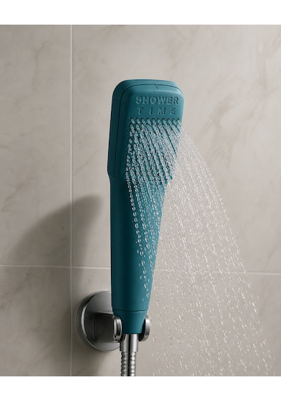 Muraytekno Shower Tıme Renkli Duş Başlığı Güçlü Su Akışı Modern Tasarım El Duşu Mavi