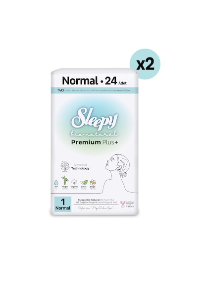 Sleepy Bio Natural Premium Plus Hijyenik Ped Normal 48 Adet Ped