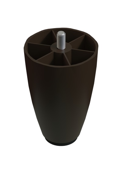 Cateksss 10 Cm 3/8 Kalın Diş Ceviz Plastik Mobilya Yükseltici Koltuk Kanepe Armut Ayağı Ayakları - 8 Li Paket
