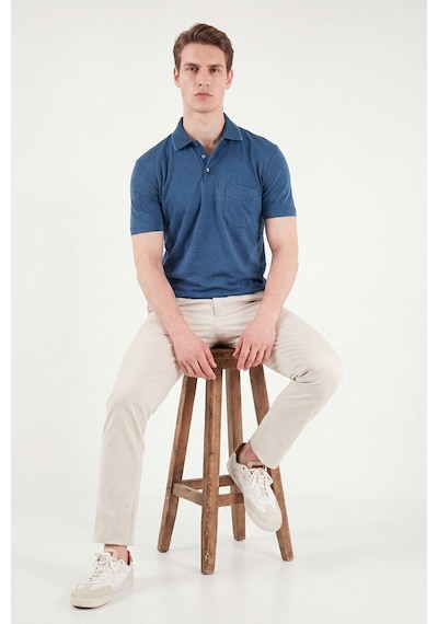 Buratti Pamuklu Regular Fit Göğüs Cepli Düğmeli Polo T Shirt Erkek Polo T Shirt 4565001 İndigo Buratti Pamuklu Regular Fit Göğüs Cepli Düğmeli Polo T Shirt Erkek Polo T Shirt 4565001 İndigo