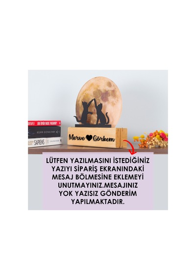 Led Işıklı Pleksi Dolunay Kişiselleştirilebilir Dekoratif Biblo Harvey Kediler Anahtar Askılığı Sarı - 737322722 Sarı