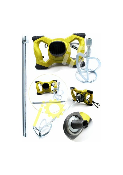 Böhrer Bh-k04 Pross Bakır Sargılı 6 Kademeli 3200 Watt Yellow Elektrikli Alçı Boya Harç Karıştırıcı Makinesi