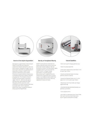 127210425 Smart Push Open 450 Mm Tam Açılım