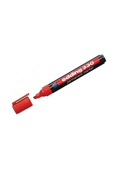 Edding Permanent Kalem 330 1.5 Mm Kırmızı Kesik Uçlu