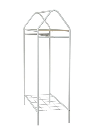 Home Hanger Beyaz Konfeksiyon Askısı Raflı Butik Askı Konsept Askılık Beyaz