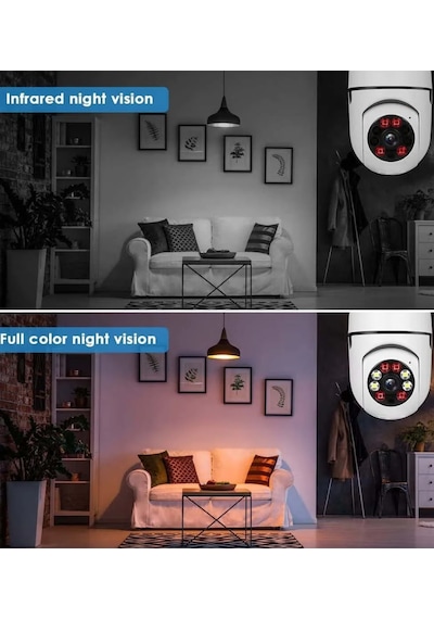 Wi-fi Özellikli 360 Derece Harekete Duyarlı Gece Görüşlü Kamera