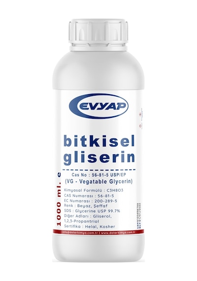 Evyap Bitkisel Gliserin %99.7 Saflık 1 L