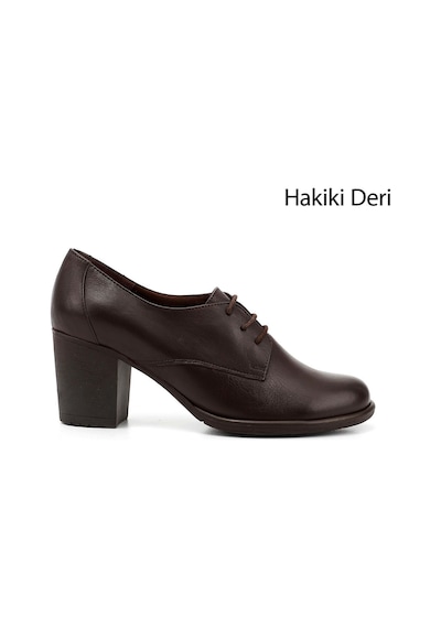 Gönderi(R) Gönderi R Kadın Kahve Antik Bağcıklı Orta Kalın Topuklu Hakiki Deri Oxford Ayakkabı Gdza13424135 Kahve