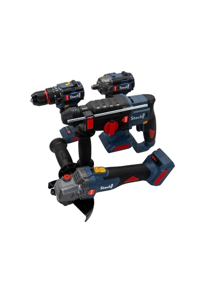 Stechend SXS403  20V 4.0/6.0Ah Akülü Alet Seti 7 Parça