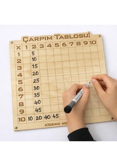 Çarpım Tablosu Kalem Silgi Ahşap Eğitim Seti İlkokul Eğitici Ahşap Oyuncak Etkinlik Set Kolay Öğren