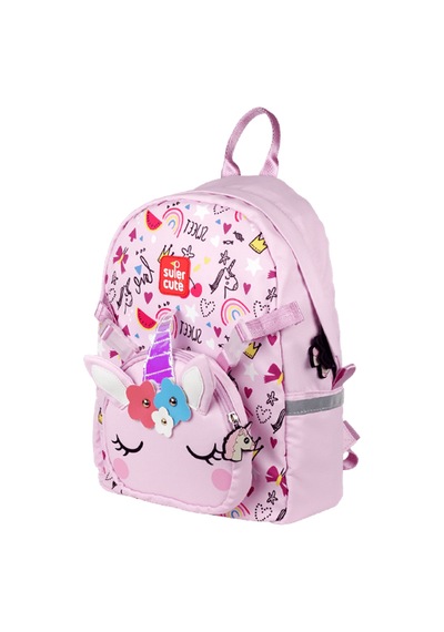 Supercute Two İn One Sırt Çantası - Unicorn - Pembe