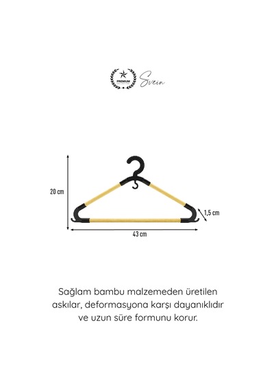 Askı 3'lü Bambu Ahşap Elbise Askısı Yetişkin Doğal Ahşap Kaymaz Dayanıklı Kıyafet Askılığı Gömlek C Çok Renkli