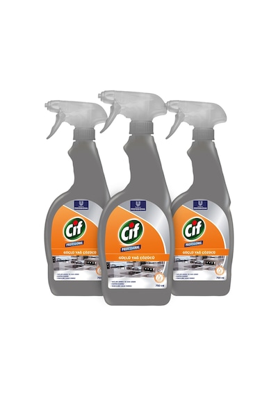Cif Yağ Çözücü Pro Yağ Çözücü Sprey 750 Ml 3 Adet