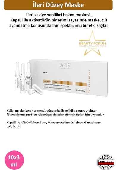 Apis Natural Depiq Pro System Yenileyici Leke Maskesi 10 x 3 ML