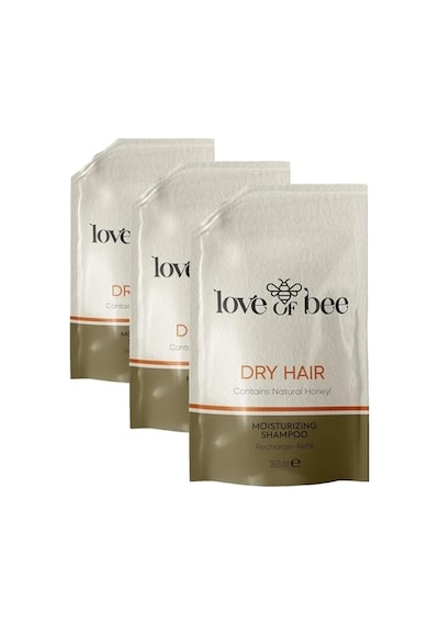 Ayrex Love Of Bee Kuru Saçlar İçin Doğal Bal İçeren Yoğun Nemlendirici Premium Şampuan - Refill 360 Ml 3 Paketi