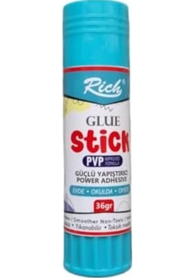 Rich Glue Stick, Pvp Geliştirilmiş Formül, Güçlü Yapıştırıcı, Toksik Madde İçermez, Yıkanabilir, 36gr