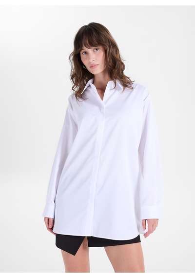 Fabrika Beyaz Kadın Loose Fit Gömlek F6wl-gml0124