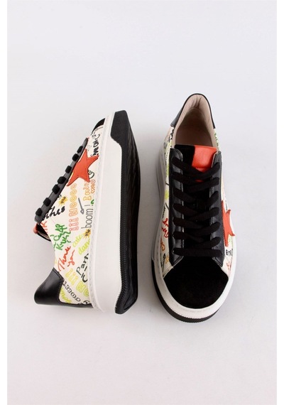 Goose Siyah Hakiki Süet Kadın Sneaker-Siyah Süet Siyah