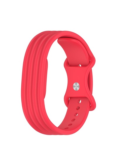 Caseonn Google Fitbit Air Kordon Premium Silikon Spor Kayış Kırmızı