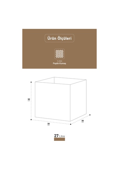 4'lü Animals Kapaksız Kutu Oyuncak Çamaşır Saklama Kutusu Dolap İçi Organizer Düzenleyici 30x30x30 Krem