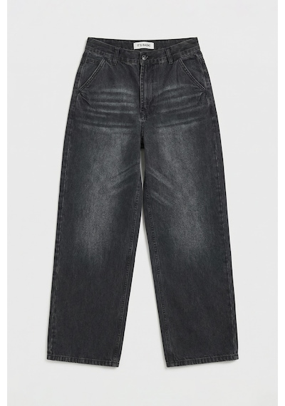 Itsbasic Kadın Koyu Füme Renk Juniper Skater Fit %100 Koton Denim Jean