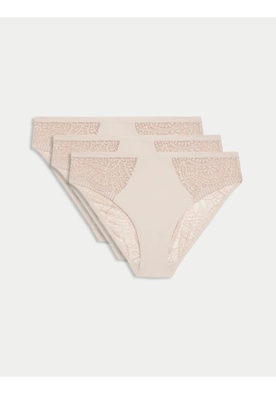 Marks & Spencer 3'lü Body Soft High Leg Külot Seti Bej